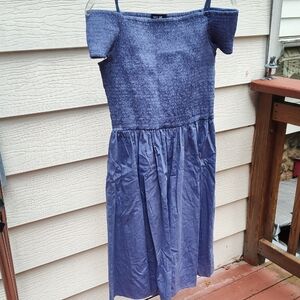Nine West Off The Shoulder Blue Dress
